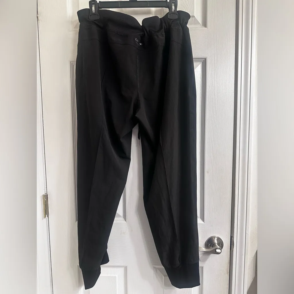 Calvin Klein Black Joggers Elastic Cuffs Cotton Blend - Image 4