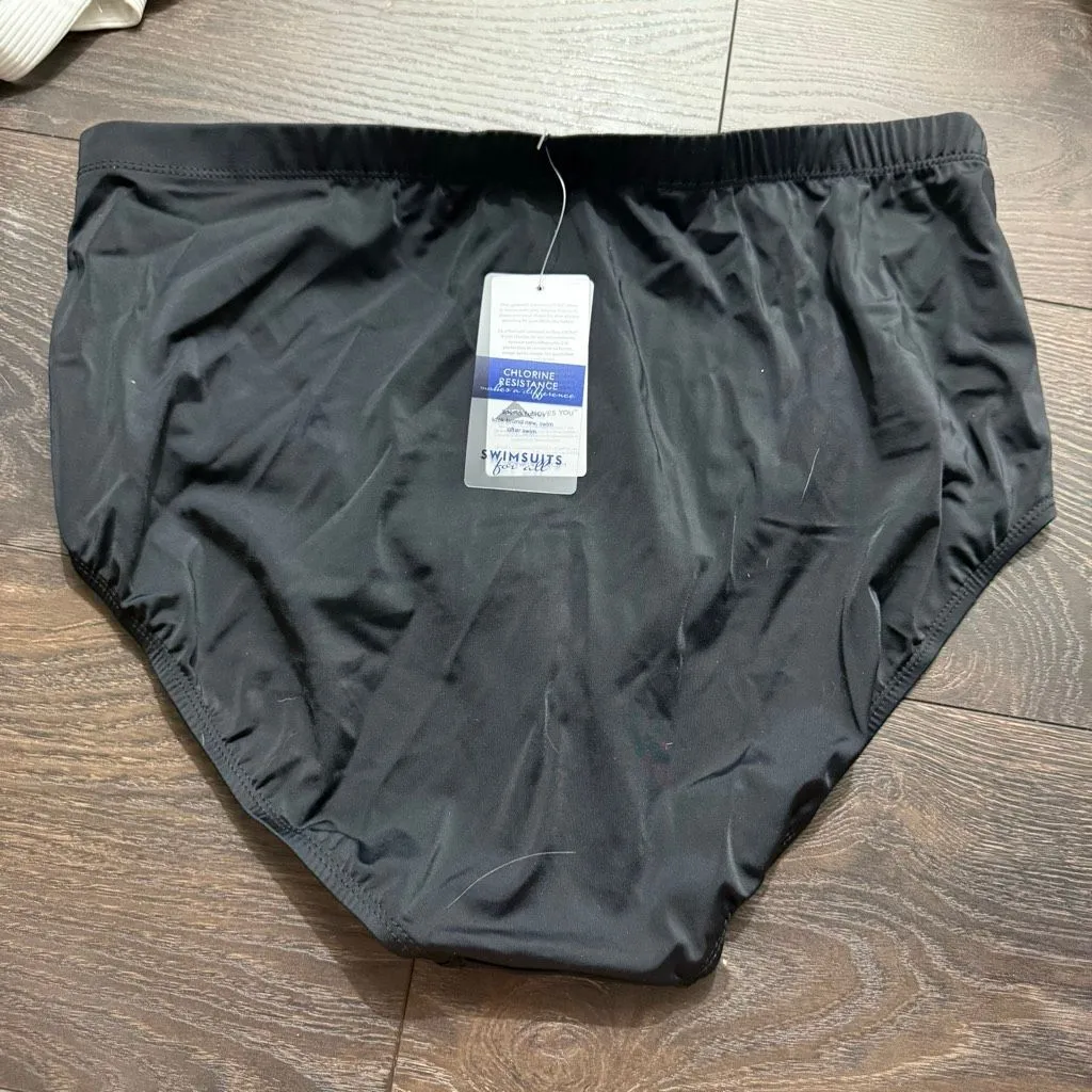 Swimsuits for All Women’s 22 Black Bikini Swim Bottom New Size undefined - Image 4