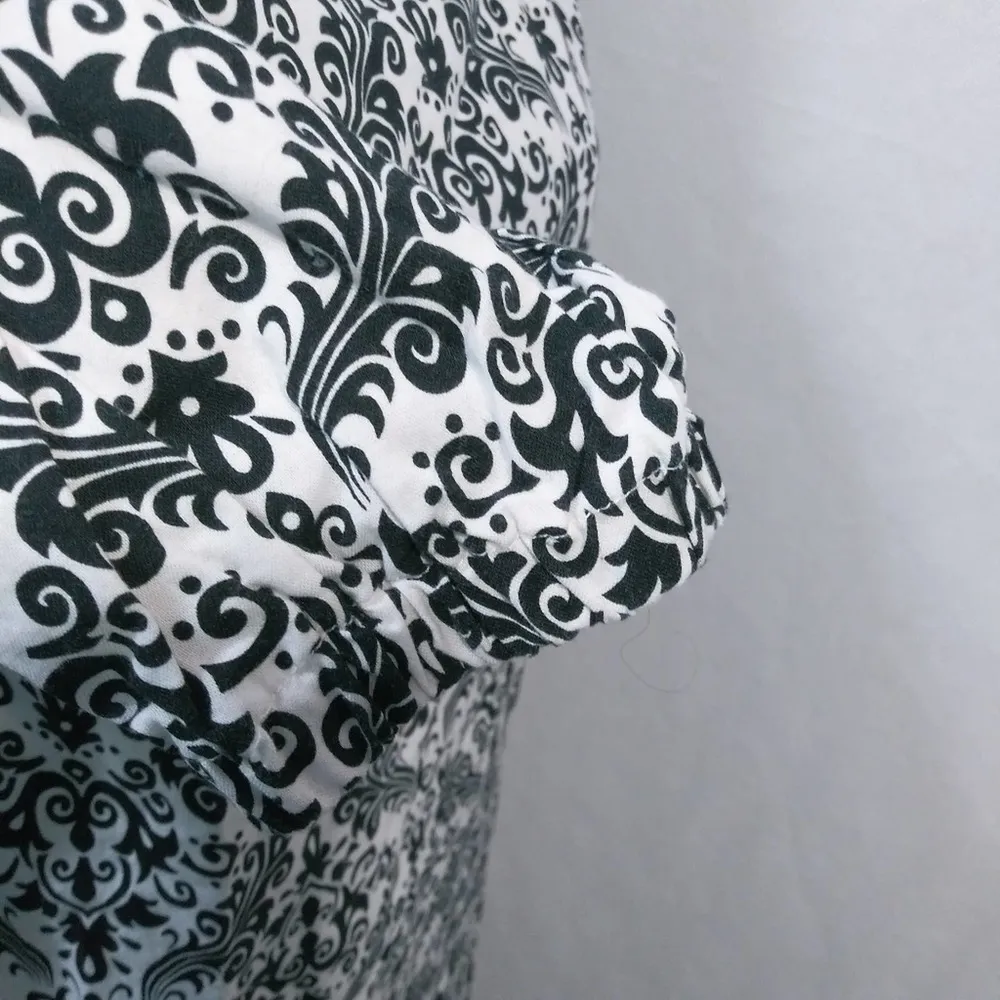 Lolly Wolly Doodle Ladies Damask Black White Tunic Dress Size M Size M - Image 6