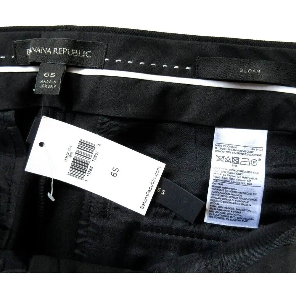 NWT Banana Republic Sloan Fit Skinny in Black Bi-Stretch Slim Ankle Pants 6s - Image 5