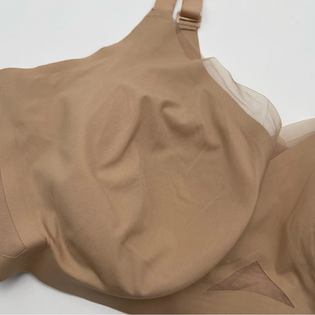 Honeylove Bra Women’s 3X Mesh Crossover Comfortable Seamless Plus Size Comfy Tan - Image 4