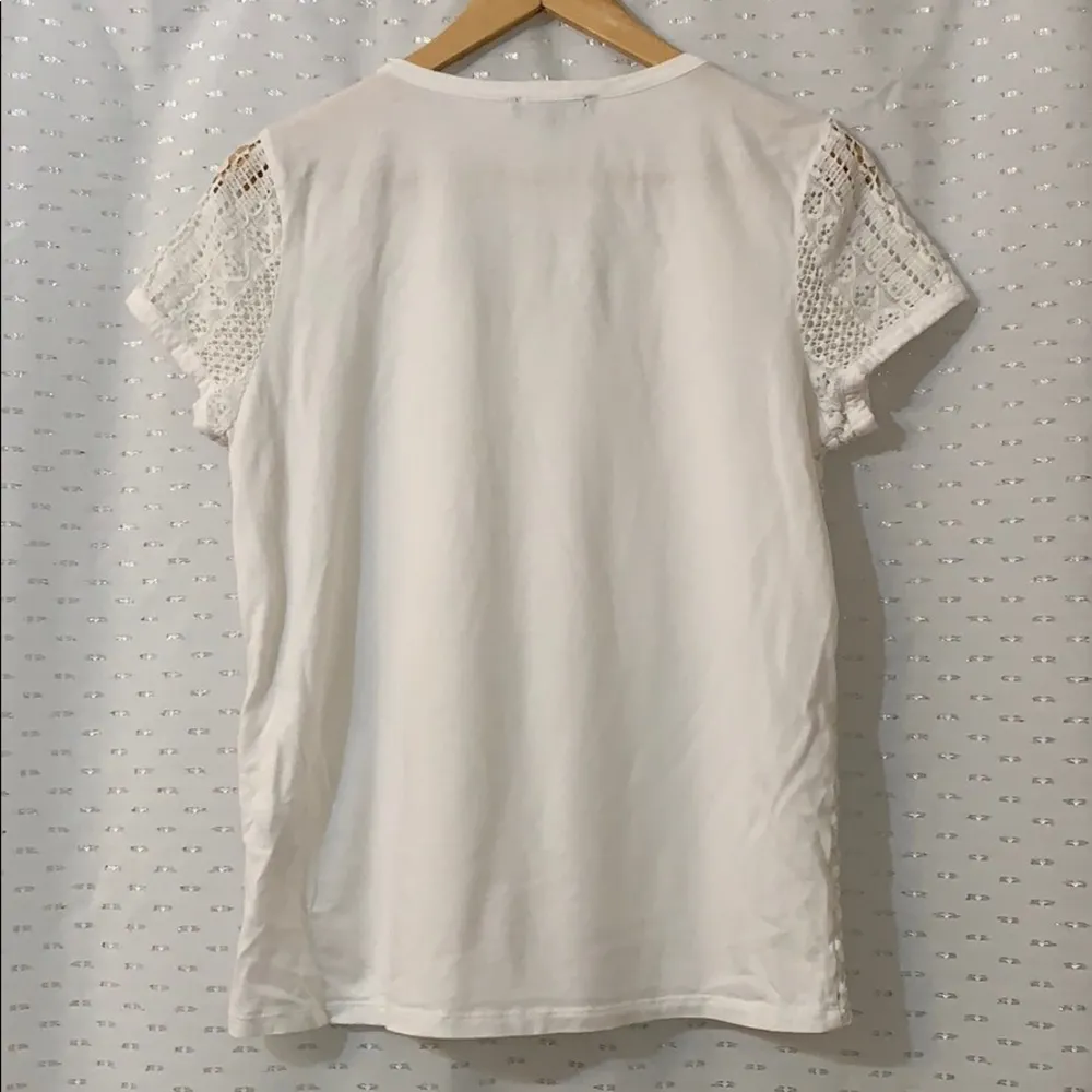 Nine West- Crochet Tee EUC - Image 3