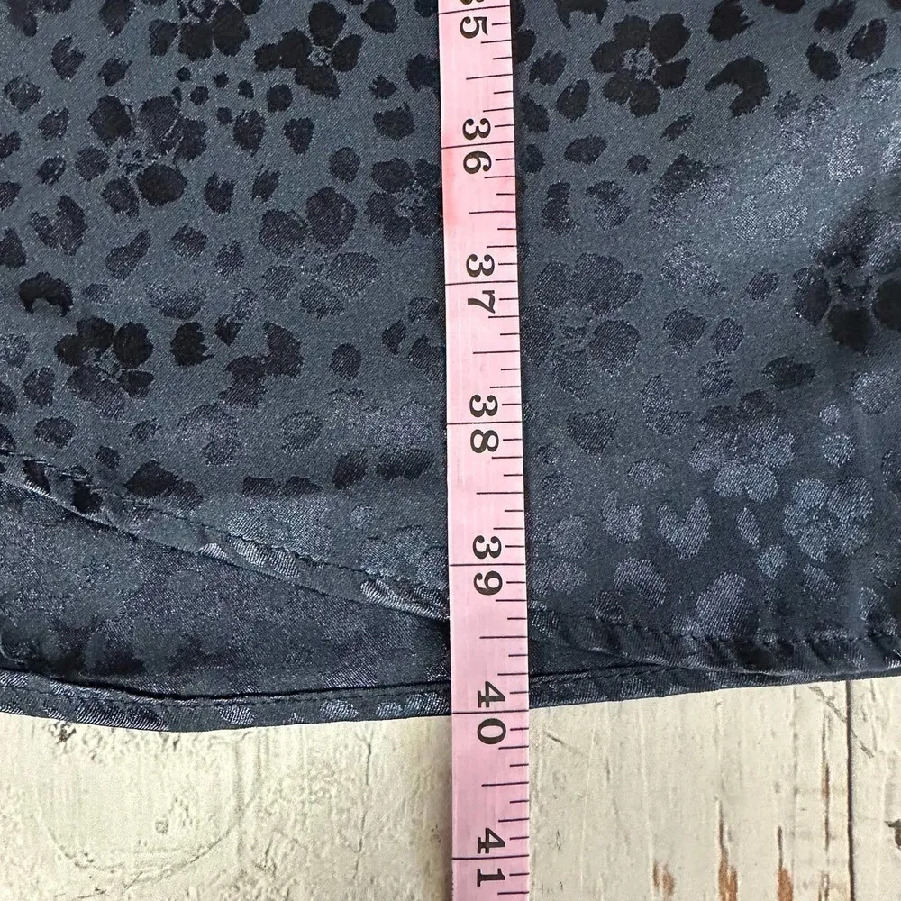 DKNY Animal Printed Side Tie Mini Dress Size 14 Navy - Image 10