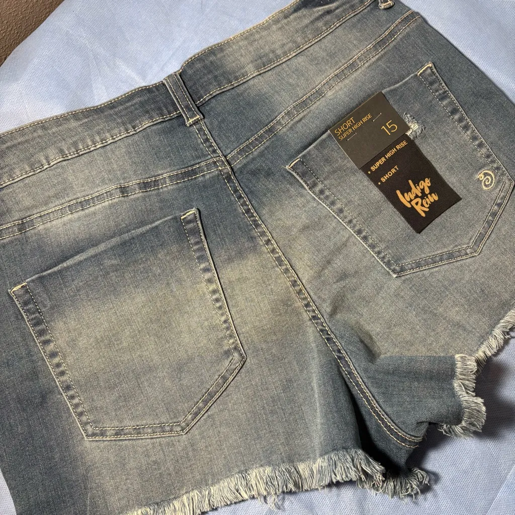 Indigo Rein Blue Jean Shorts - Image 11