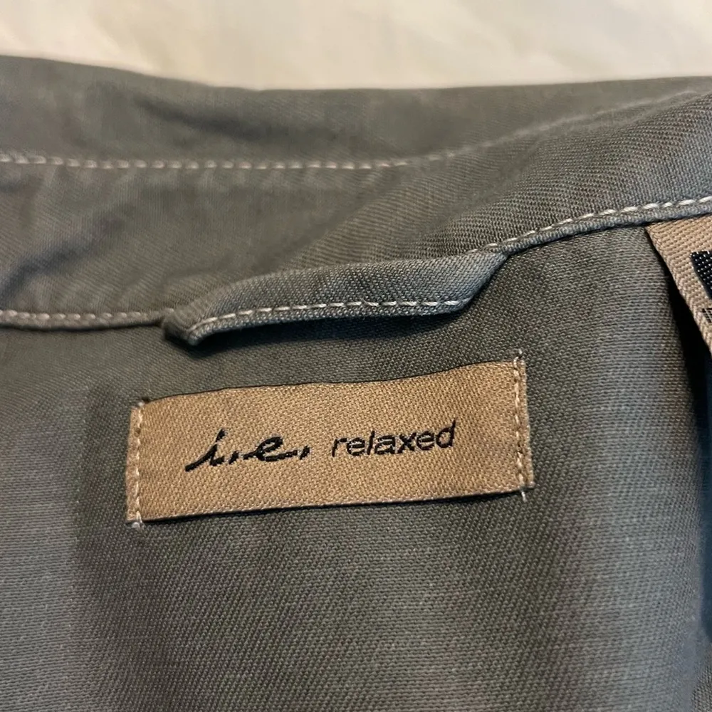 Vintage ie relaxed canvas jacket button front Size large cotton flap pockets - Image 4