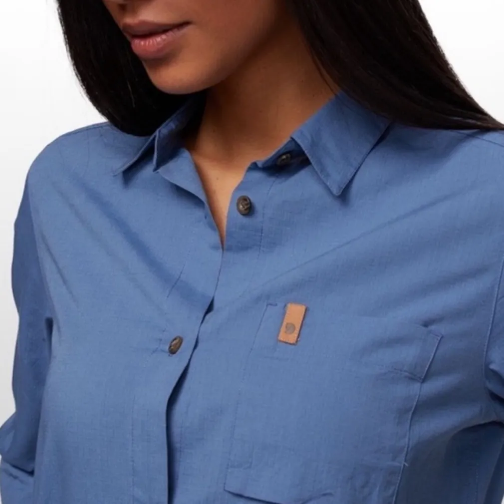 Fjallraven Ovik Shirt Dress Sz M Blue Size M - Image 2