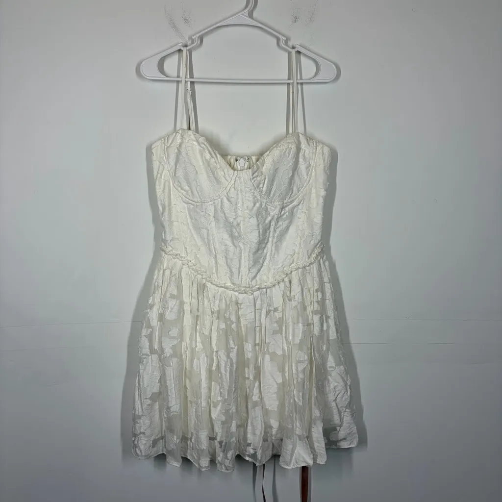 NWT House Of CB Nerissa White Jacquard Corset Mini Dress Size Large - Image 5