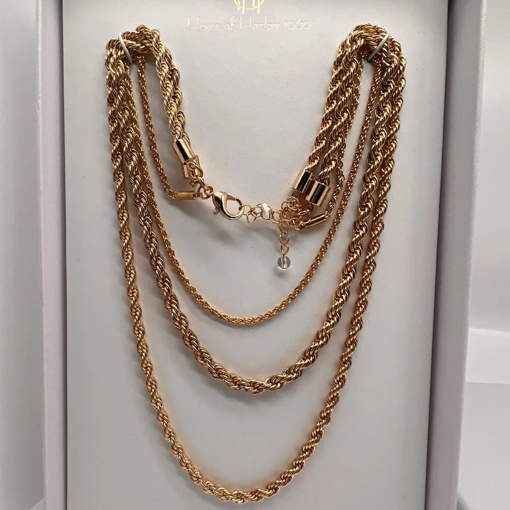 House of Harlow 1960 layered necklace 14"+3" LAYERED NECKLACE Gold - Image 4