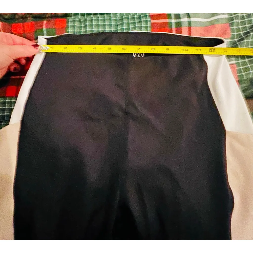 Move Theory Black & Beige Color Block Leggings high waisted Size large - Image 7