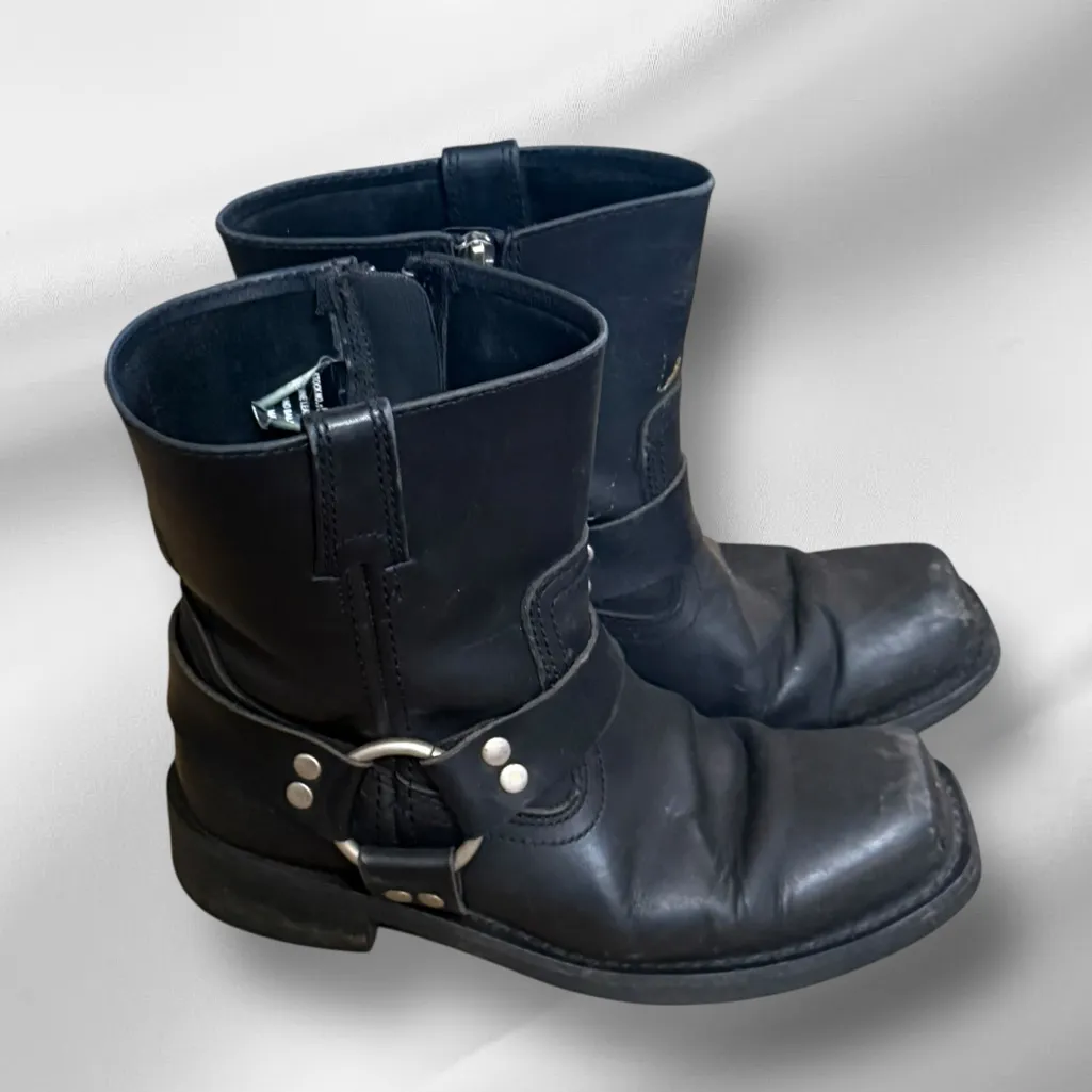 Element X Black‎ Leather Motorcycle Boots Black Size 7 - Image 2