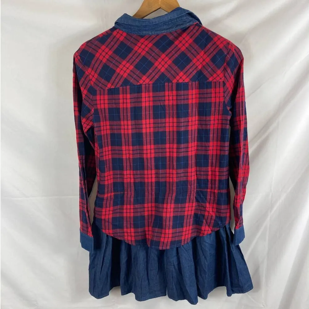 Do+Be Plaid Ruffle Bottom Dress Size small - Image 3