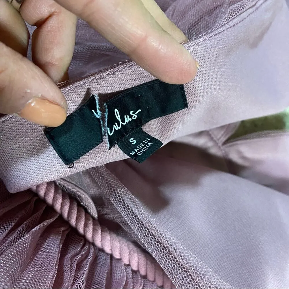 NWOT Lulus Sweet Goddess Mauve Mesh Pleated Sleeveless Midi Dress - Image 10