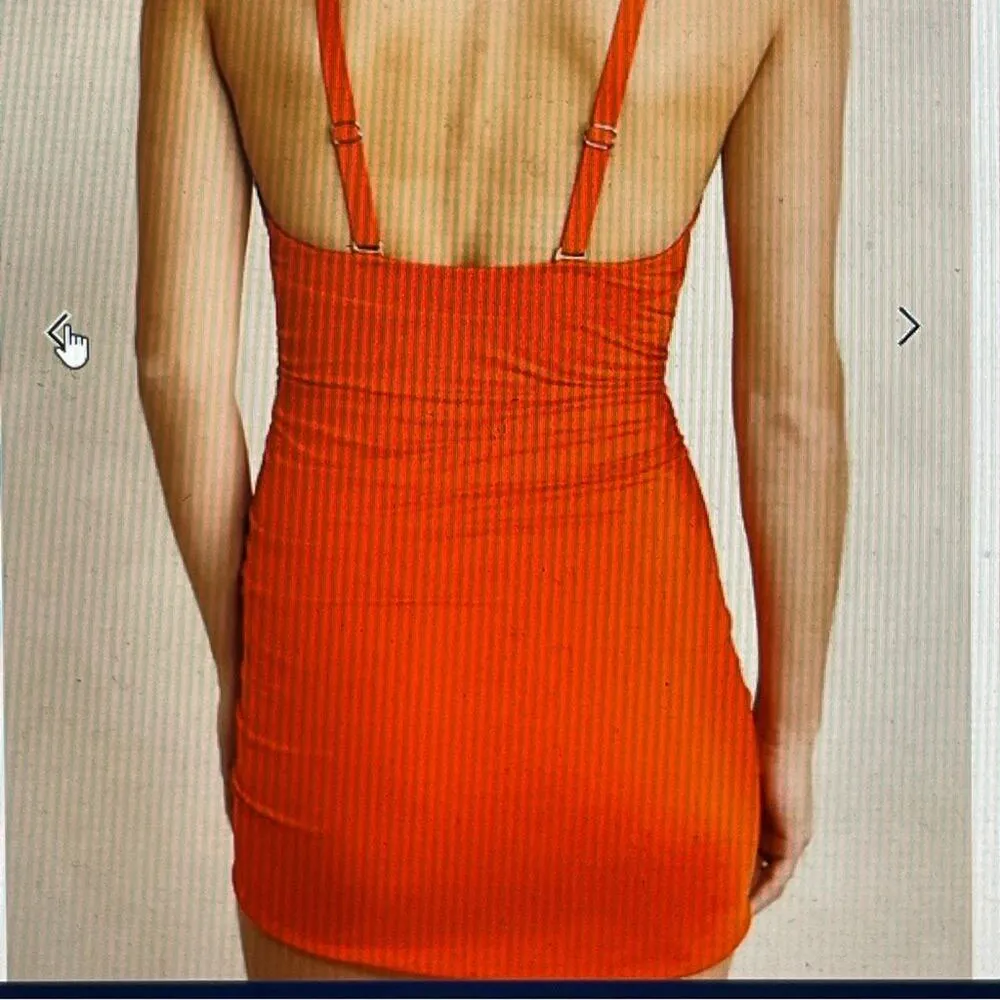 We are HAH Size XS New It Suits U Convertible 1 Piece Dress Swimsuit Orange NWT - Image 6