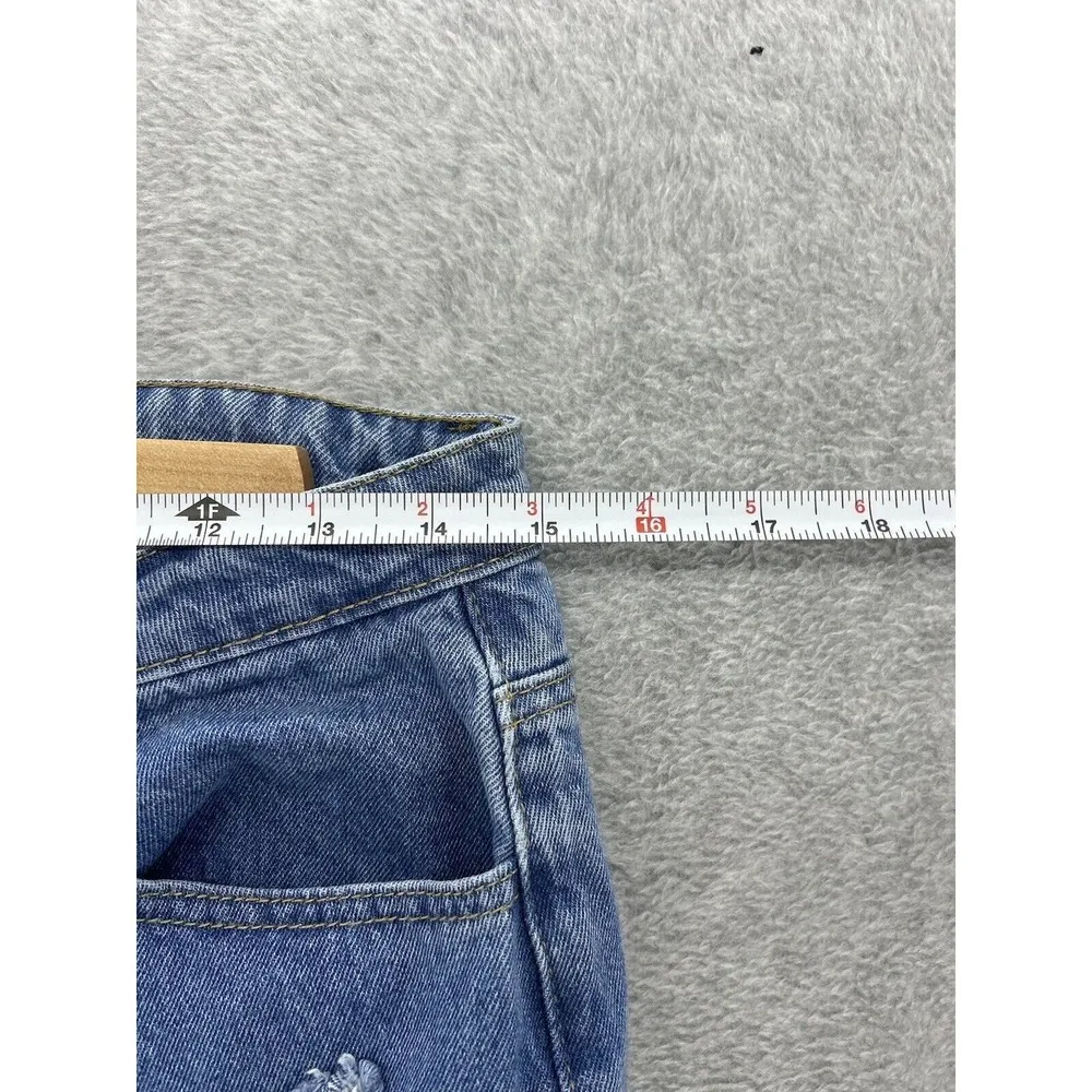 Missguided Women's Blue Denim Jeans Tall Size 6L Distressed Medium Wash - Image 11