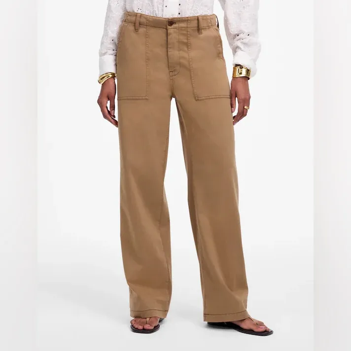 Madewell Low-Slung Baggy Utility Pants in Faded Birch Brown Size 26 - Image 2