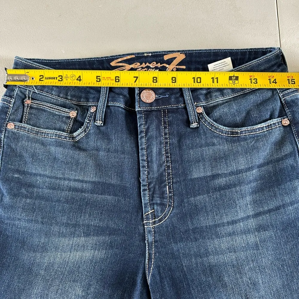 Seven7 Blue Cropped Ankle Jeans with Stretch - Image 9