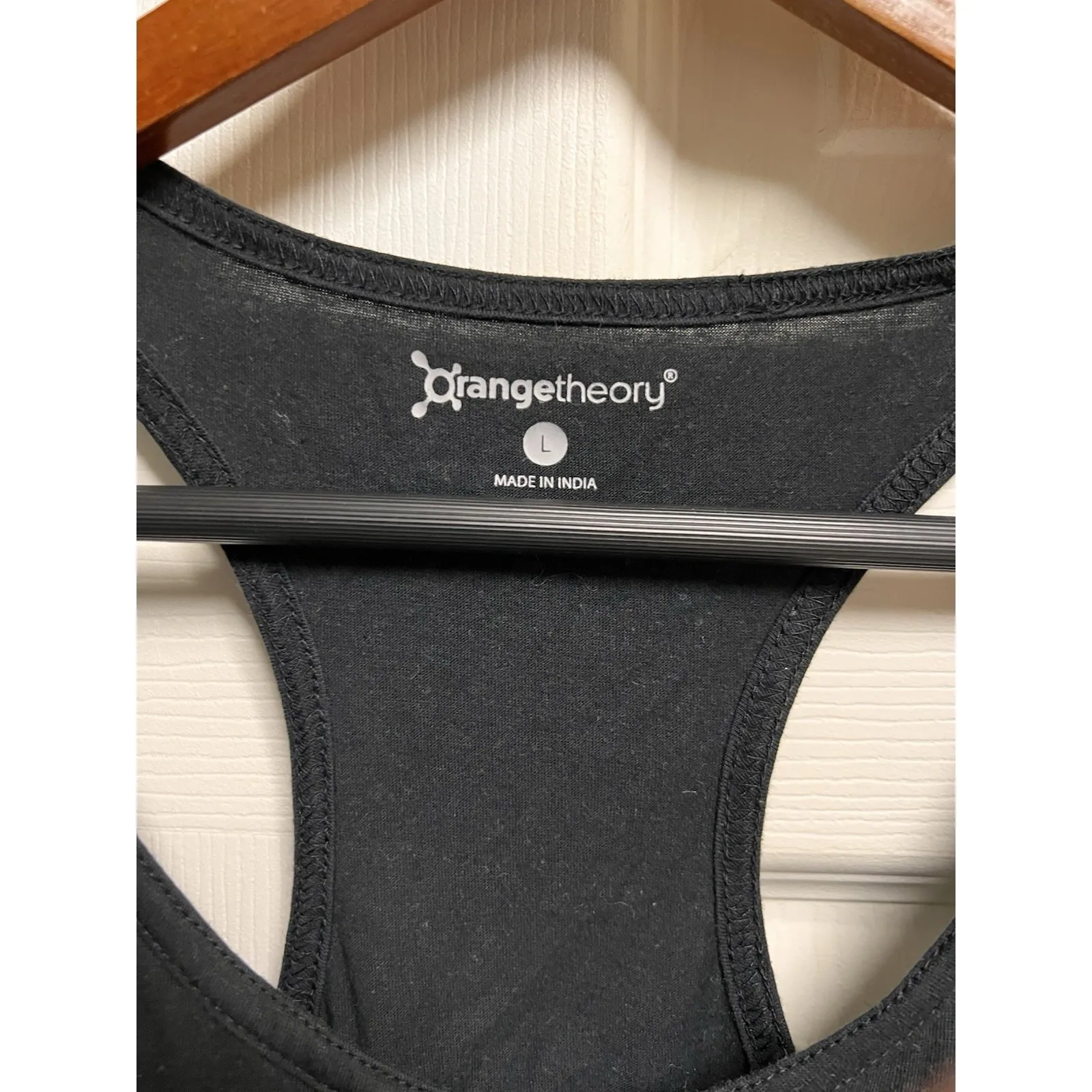 005-004‎ Orange Theory athletic tank top y2k "Hell Week" womens Large L Black - Image 3