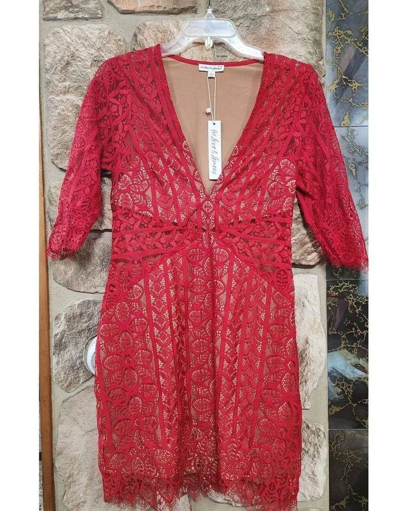 Free People For Love & Lemons Lyla Cocktail Dress Size L - Image 4