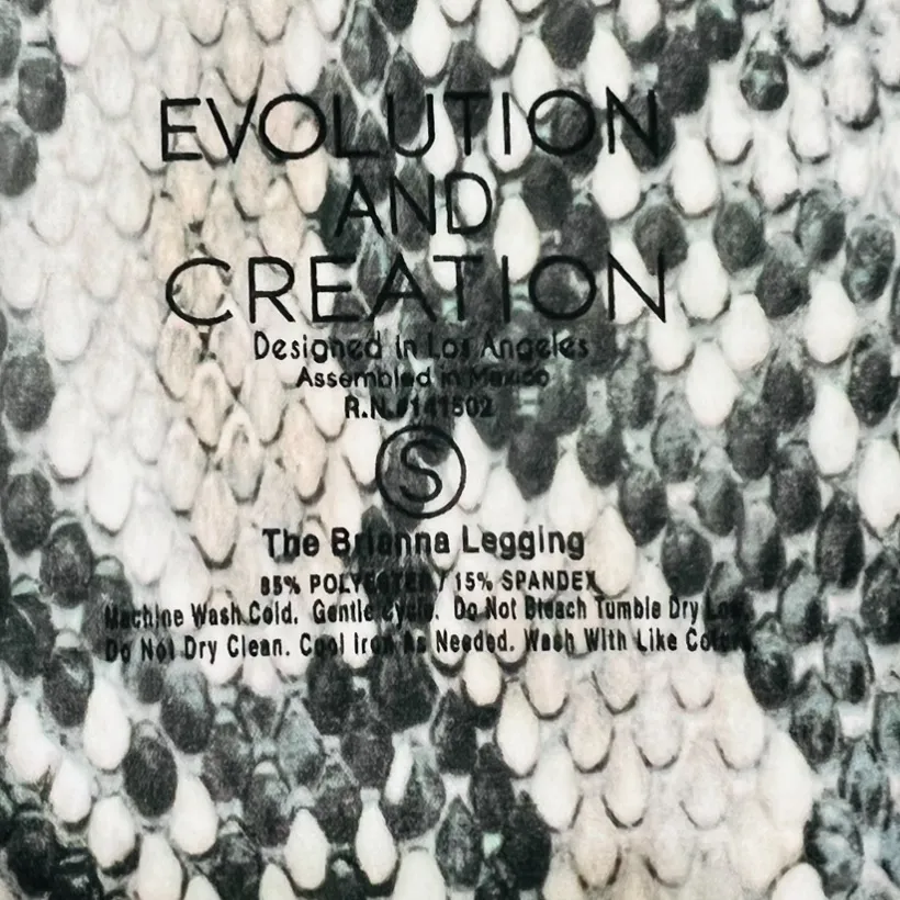 EVOLUTION AND CREATION FAUX SNAKESKIN HIGH WAISTED LEGGING - Image 3