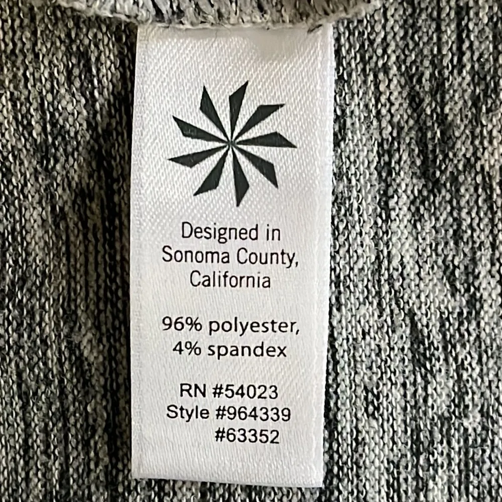 Athleta No Sweatin It Sharkbite Heathered Gray Sweatshirt Top Size S - Image 8