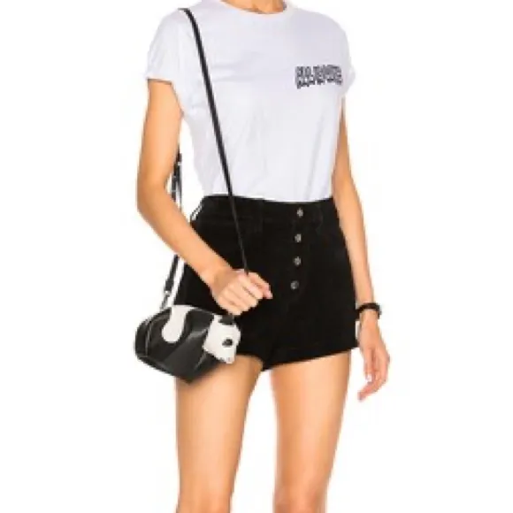 MOVING SALE Rag & Bone Lou Short Black High Waist Calf Leather Shorts - Image 2