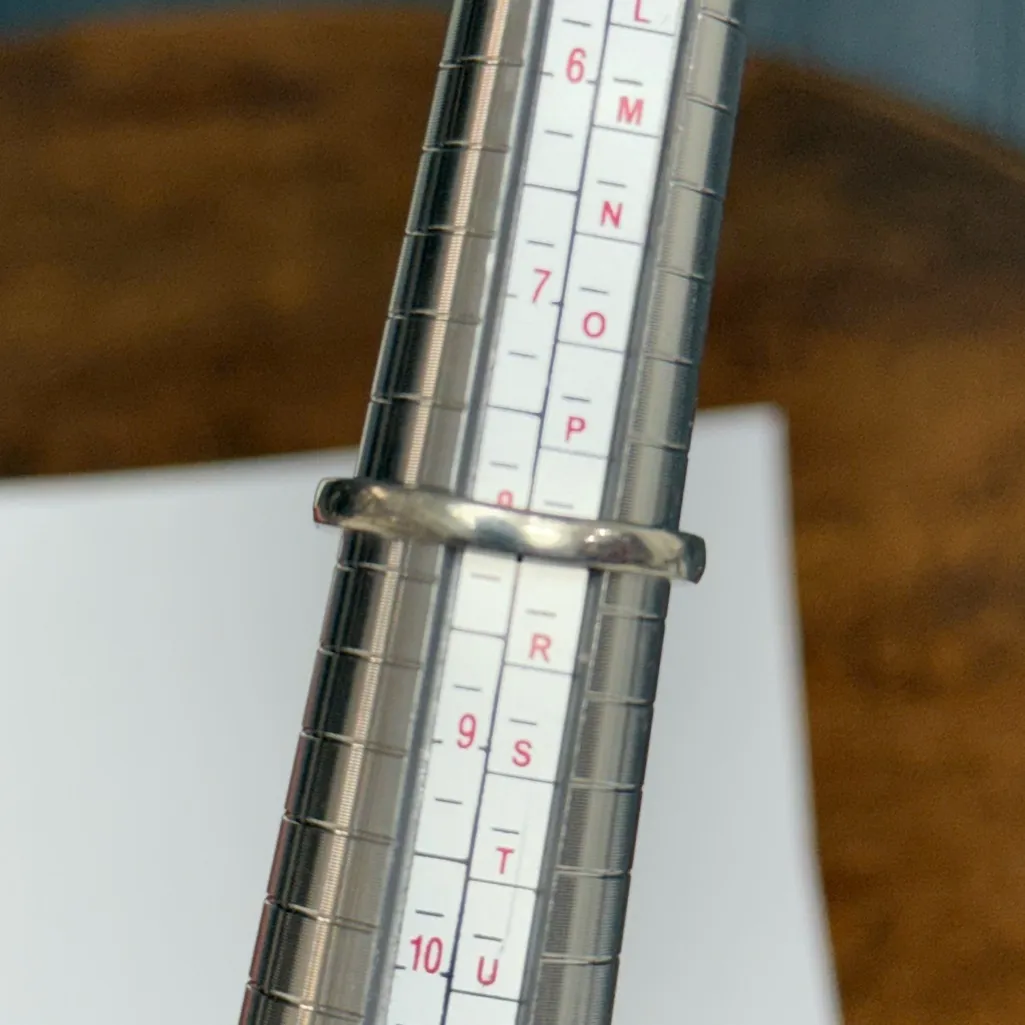 Sterling Silver Bridal Wedding Ring Set Size 8 CZ Engagement Ring Matching Band - Image 4