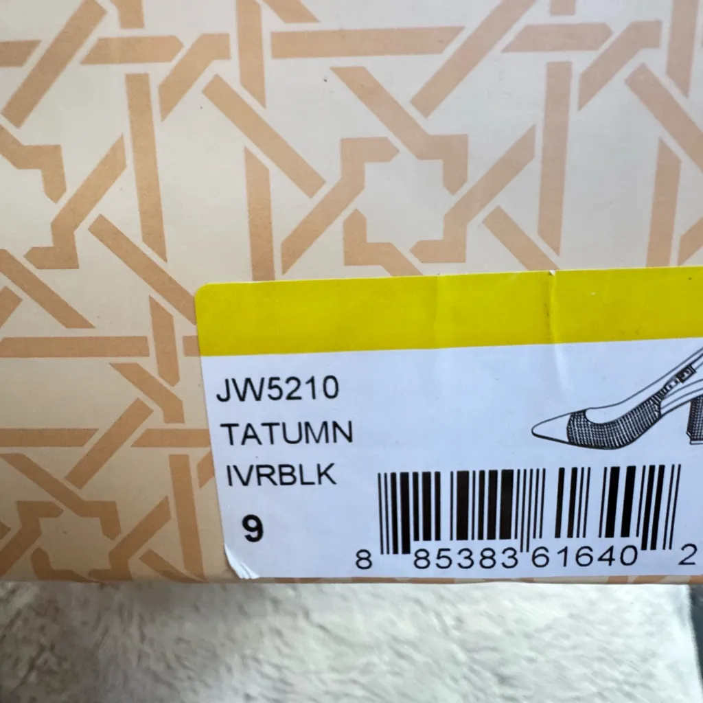 Jewel Badgley Mischka Tatum Slingback Block Heels with Capped Toe size 9 NEW Silver - Image 8