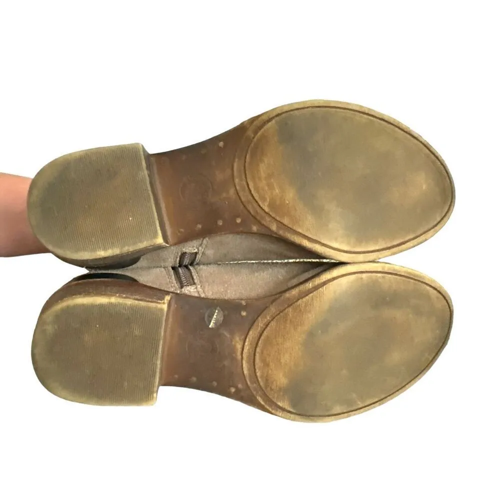 Lucky Brand Brekke suede slip on leather ankle booties sz 8 women’s - Image 7