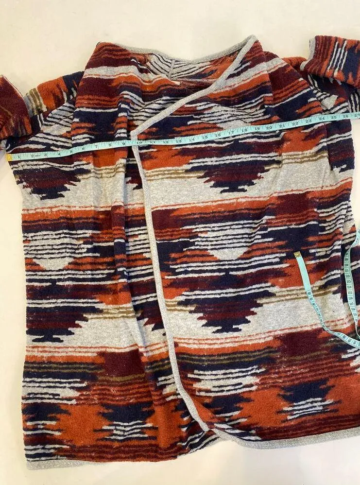 Lucky Brand Open Front Southwestern Style Boho Cardigan Sweater Sz Lg Cotton - Image 8
