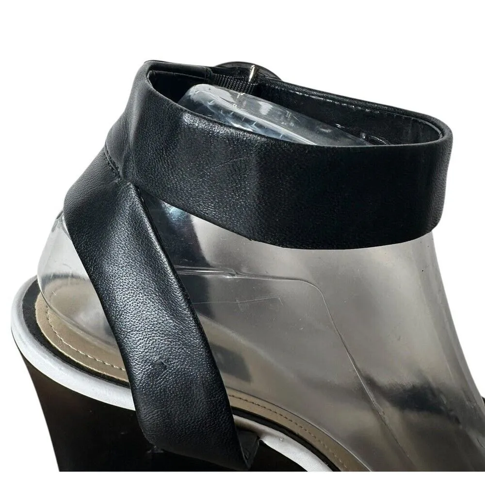 White House Black Market Ashton Leather Ankle Strap Wedge Heel Sandals Chain 9 - Image 6