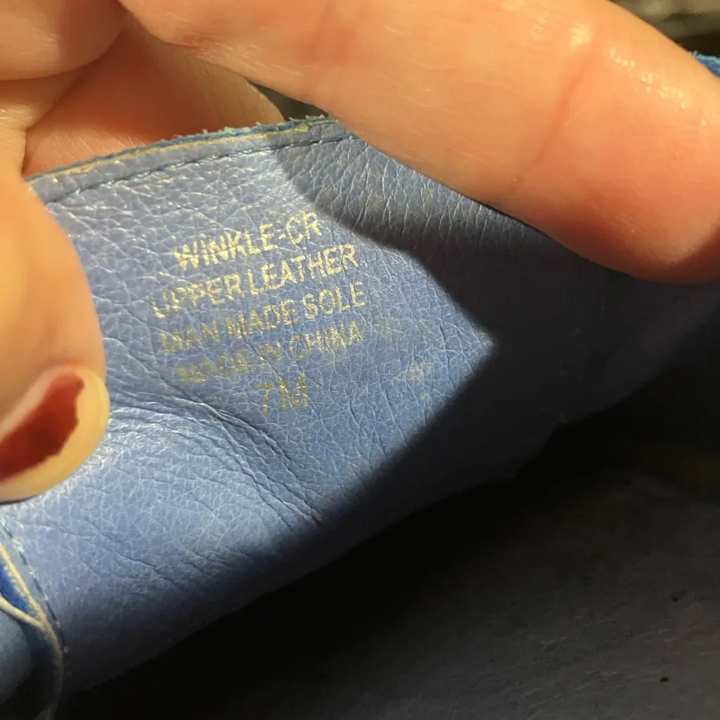 LF JC by Jeffrey Campbell‎ Limited edition blue suede pointed toe lace up shoes - Image 8