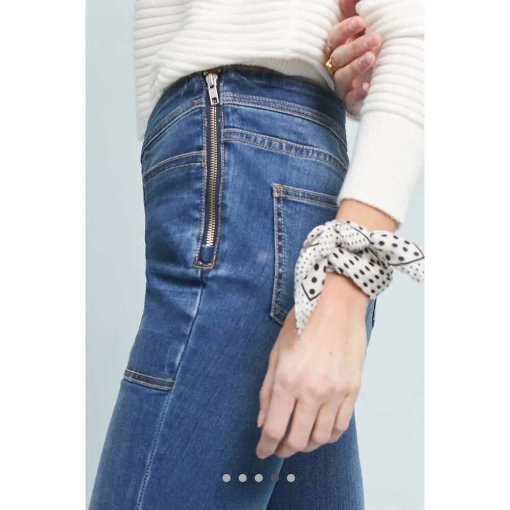 Anthropologie Pilcro Jeans Womens 25 Utility High Rise Cropped Boot Cut Denim - Image 3