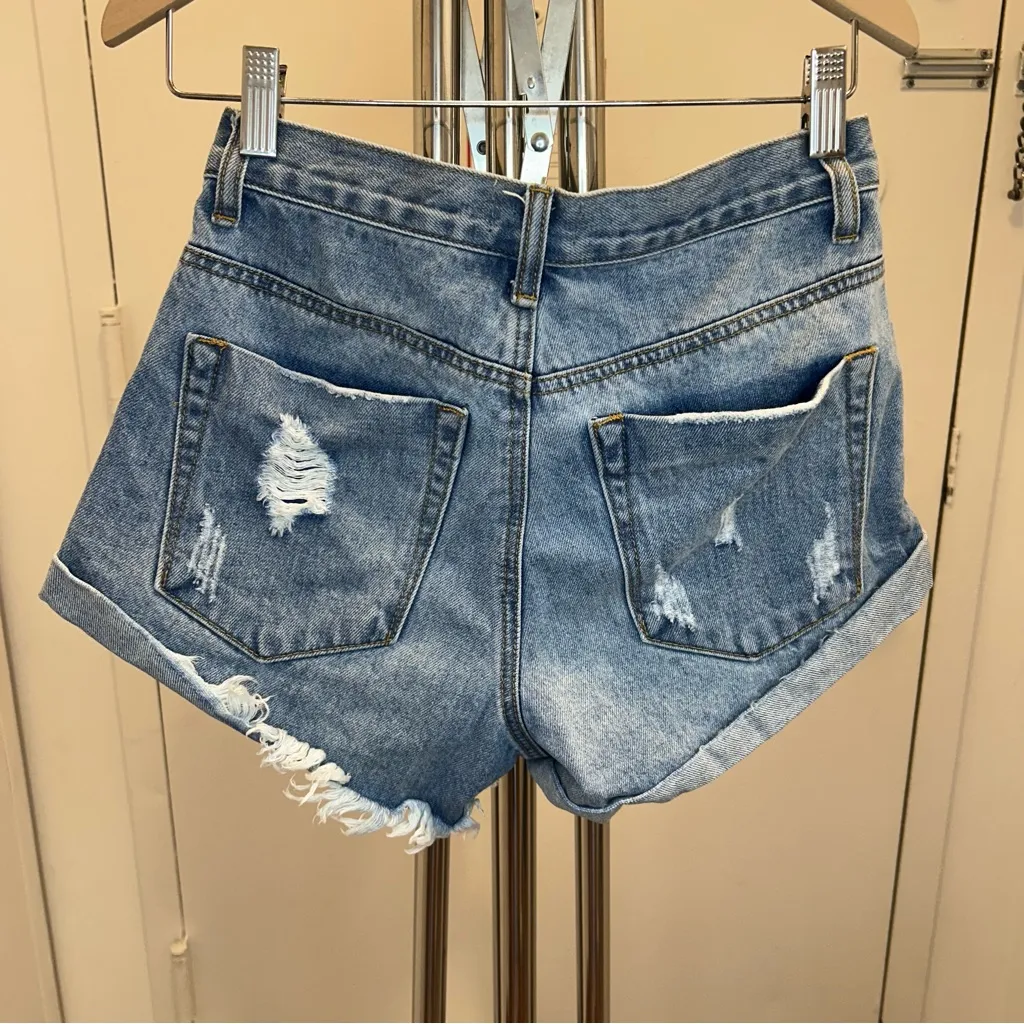 Superdown Button Fly Denim Shorts - Image 2