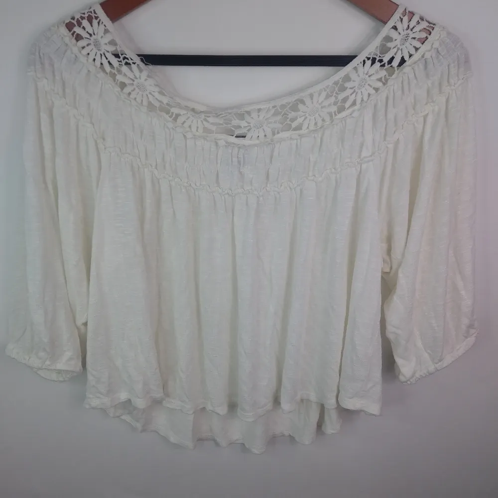 American Rag L White Boho Crop Top - Image 6