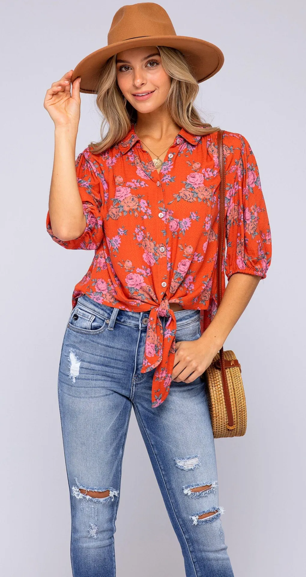Celia Tie-Front Blouse - Image 9