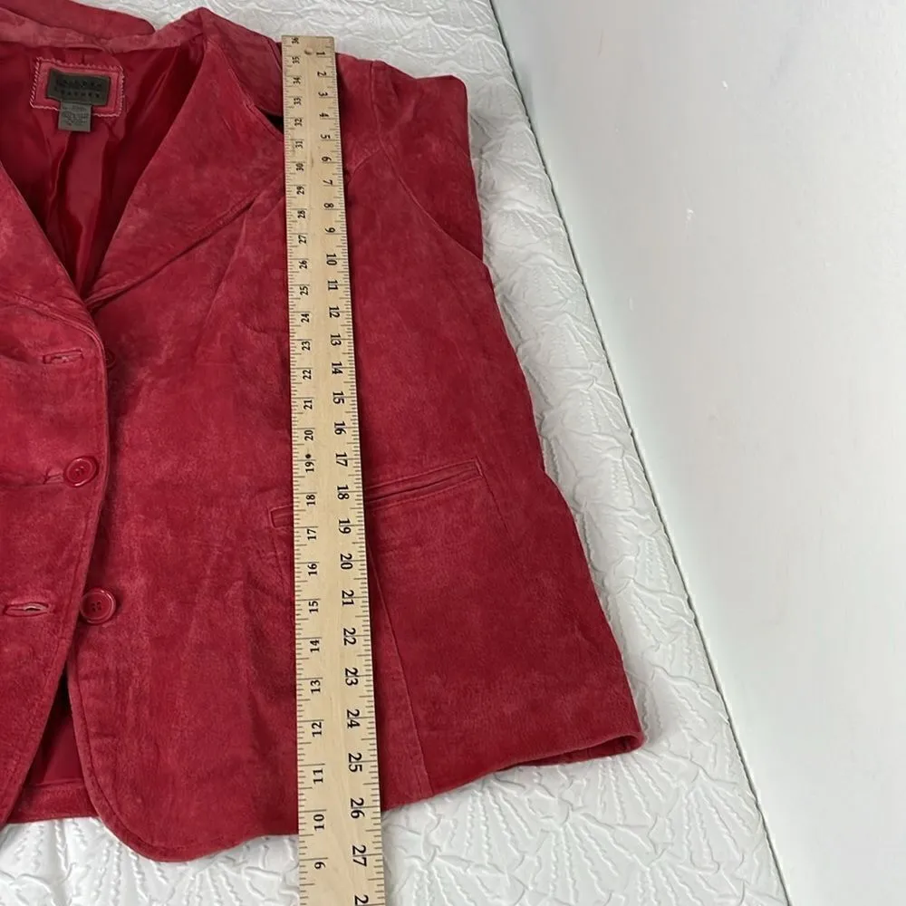 Uniform John Paul Richard Leather Jacket size 2X Red - Image 12