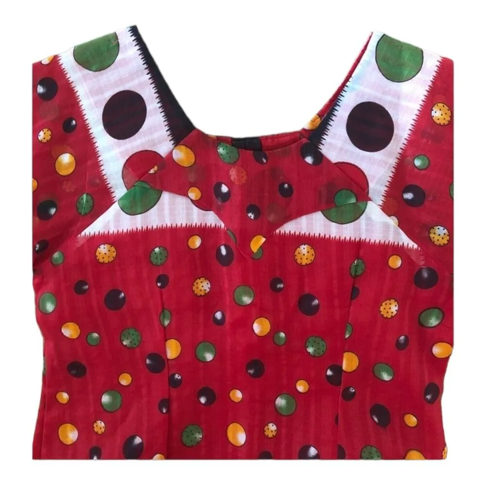 American Vintage Handmade 1980's red top and matching skirt size small - Image 7