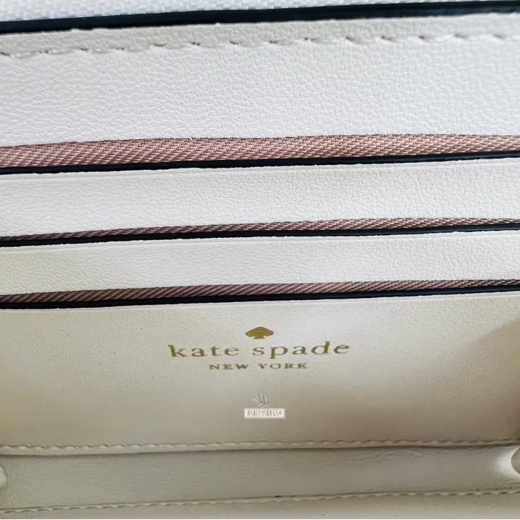 Kate Spade Scribble Hearts Small Wallet Card Case red white black zipper pockets - Image 8