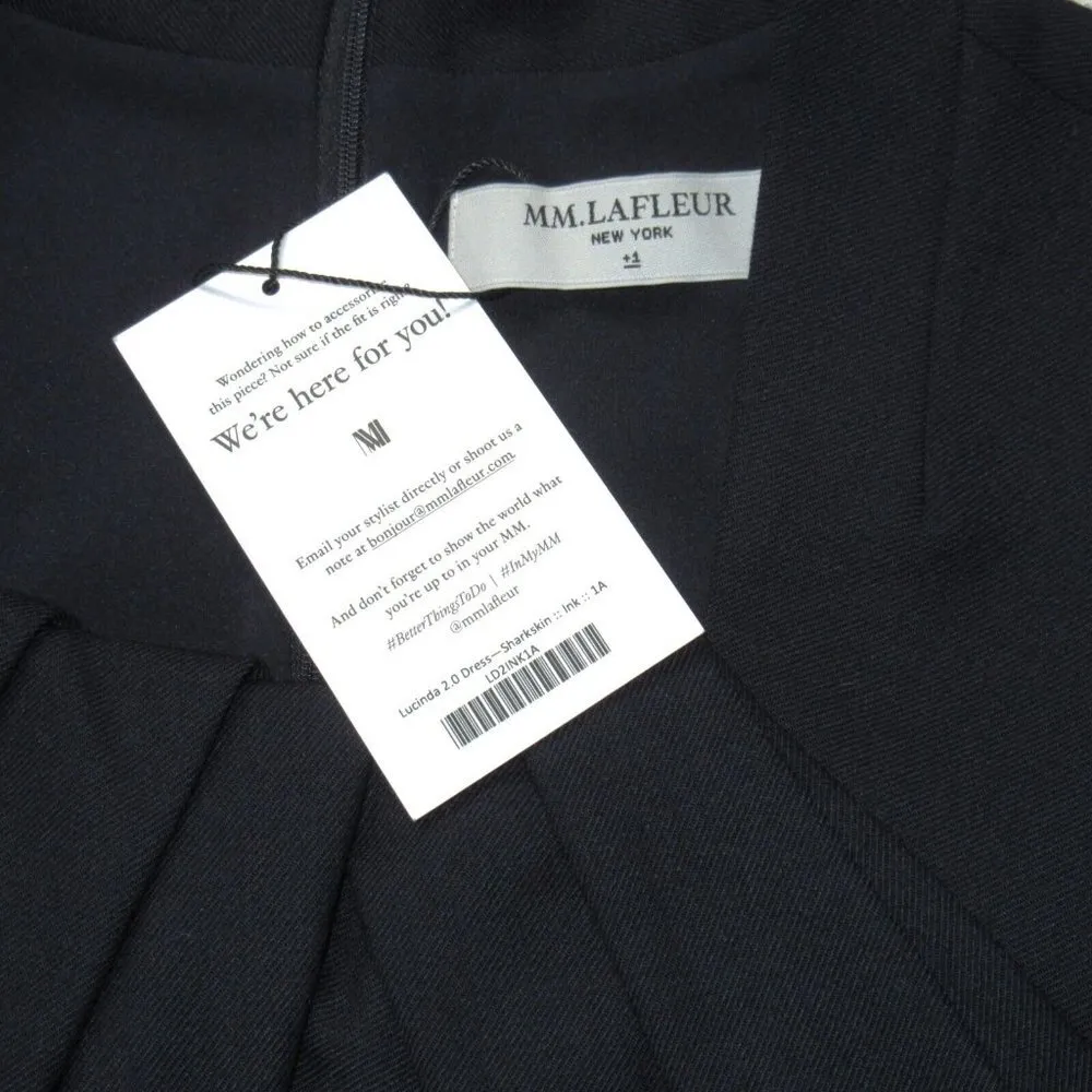 NWT MM. Lafleur Lucinda 2.0 in Ink Sharkskin Stretch Wool Sheath Dress +1 $325 - Image 4