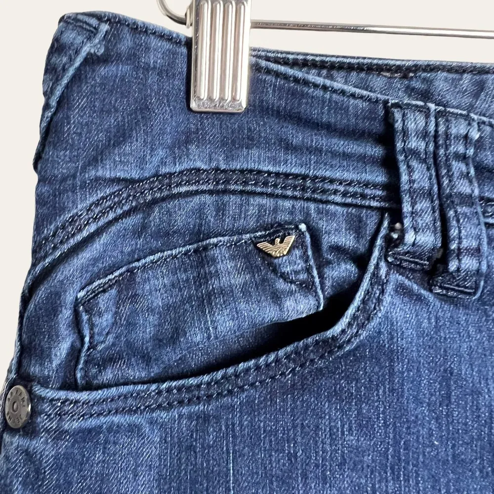 Armani Jeans Women's Mid Rise Blue Stretch Denim Skinny Jeans Size 28 - Image 3