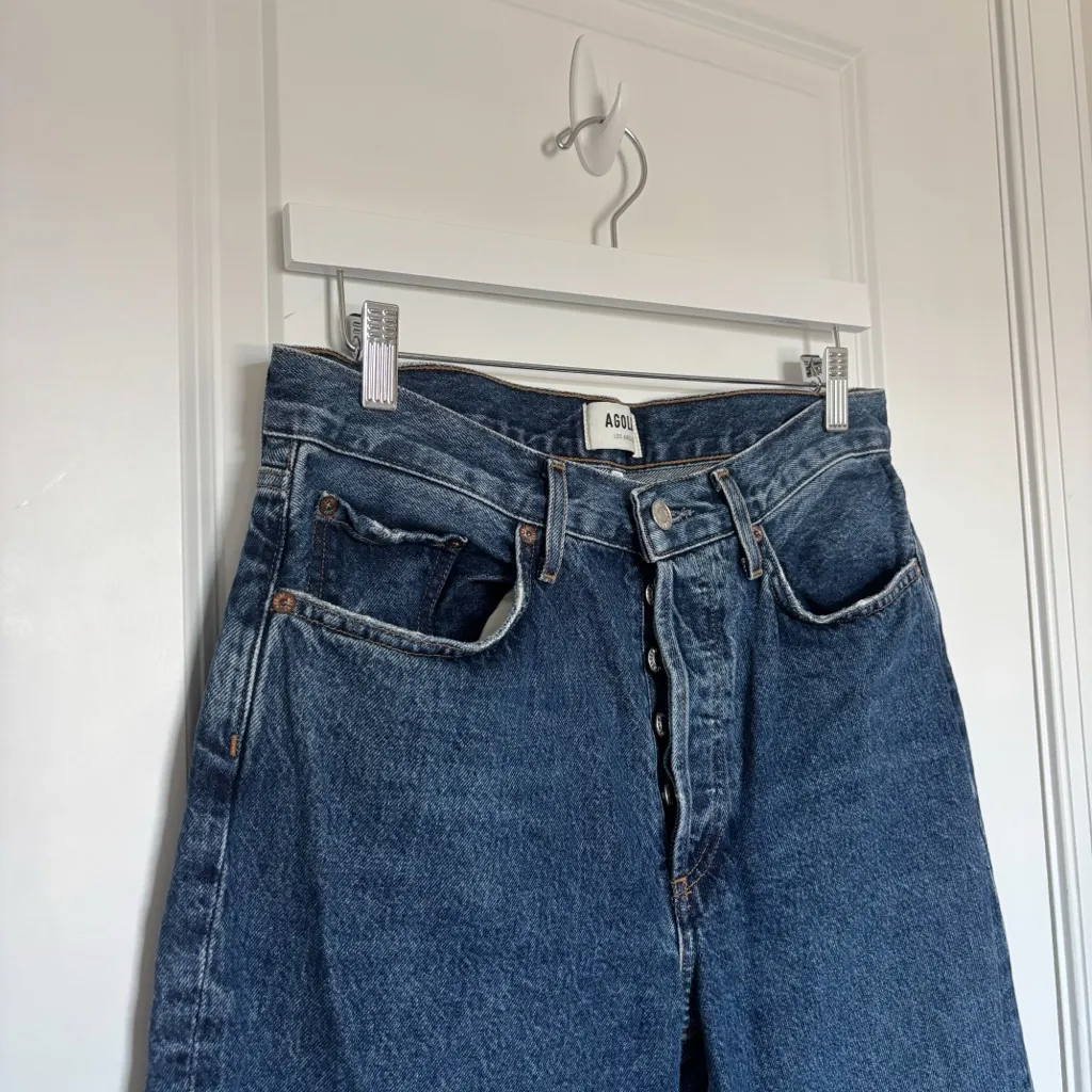 AGOLDE Lana Mid Rise Straight Jeans Sphere - Image 8