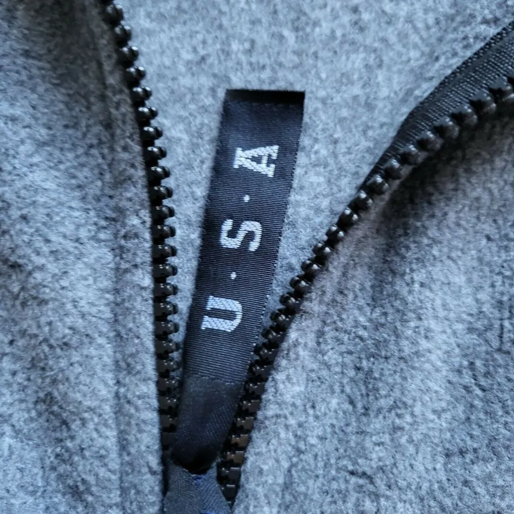 United States Olympic Committee Womens Gray Solid Full Zip Vest Jacket USA Sz XL - Image 7