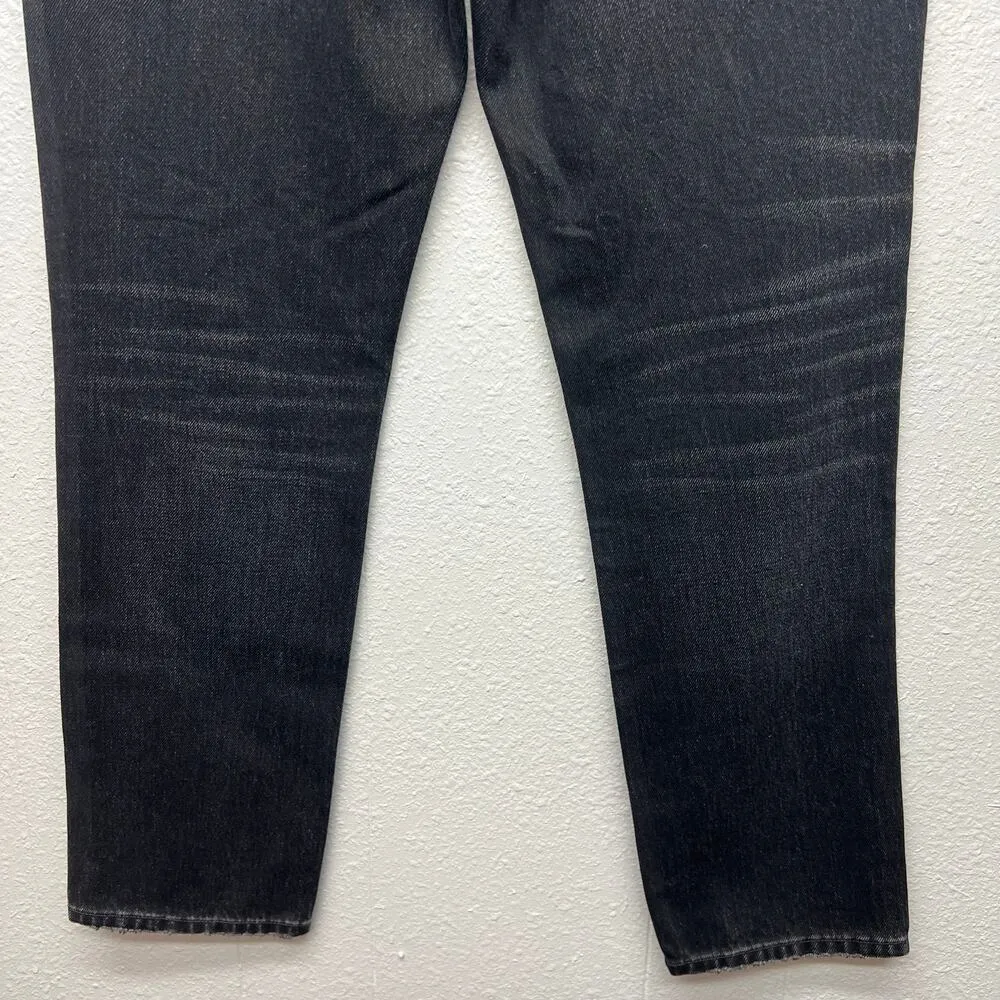 Vince Charcoal Wash Distressed High-Rise 5-Pocket Cotton Jeans Womens Size 27 - Image 9