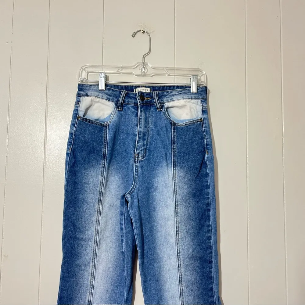 Harper Heritage Francesca’s Blue Denim High-Rise Flared Jeans Size 27 - Image 4