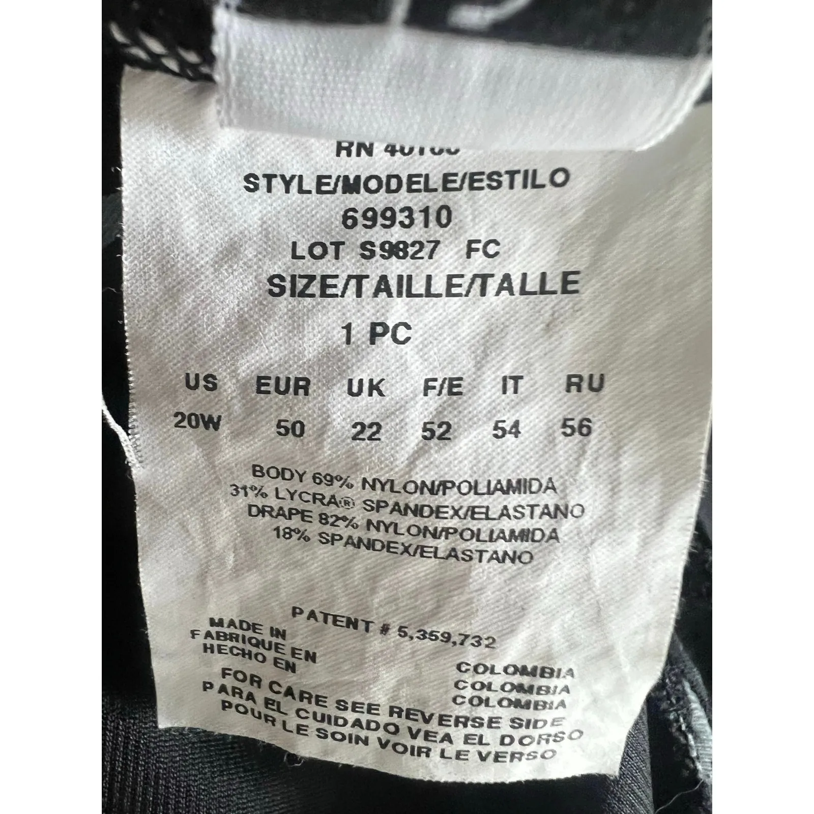 Women’s Miraclesuit Gray Black Animal Print Slimming One Piece Swimsuit 20W - Image 6