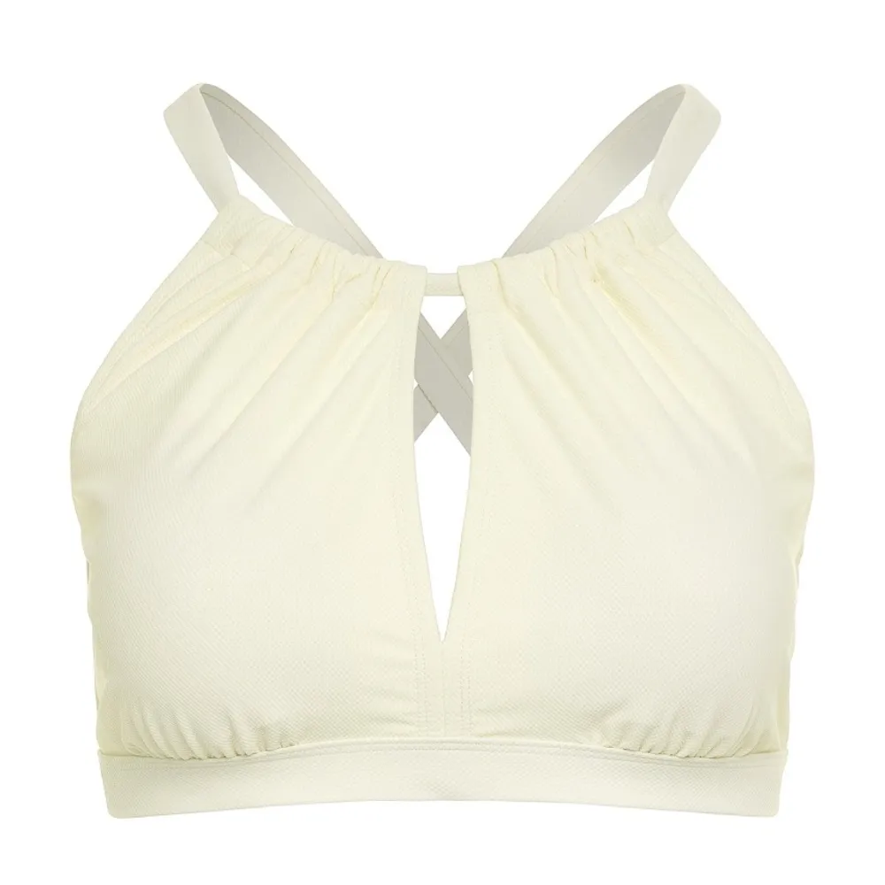 Nwt Time And Tru Women's Cream Pique Key Halter Swim Top bottom size 3X 24w-26w - Image 11