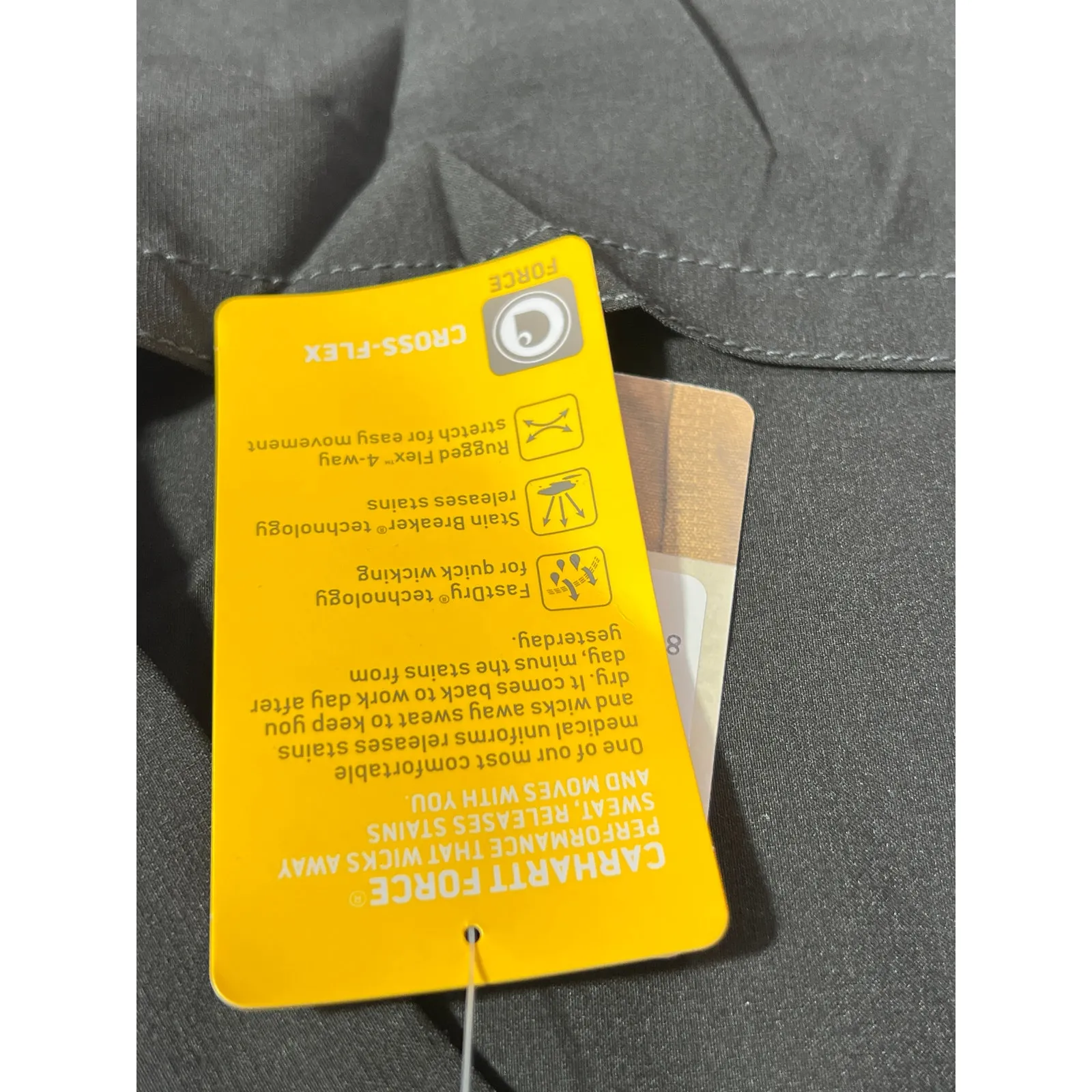 Figs NEW size 3X scrub top C12110 black pockets short sleeve - Image 7