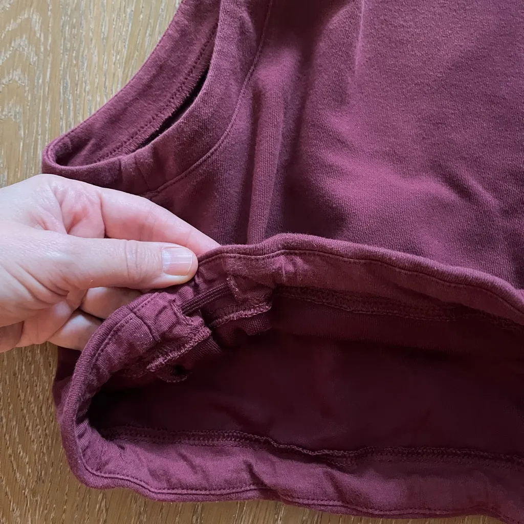 Adidas Maroon Crop Top gently worn - Image 4