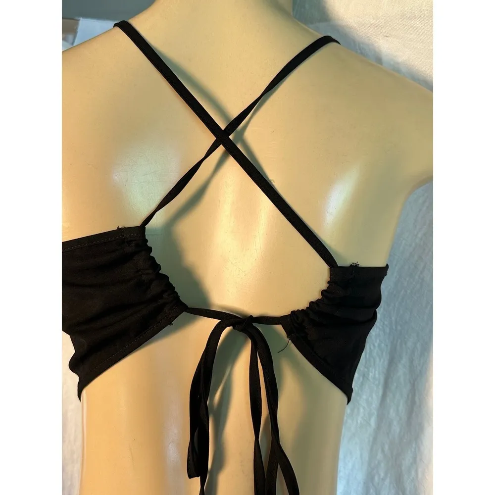 Gomorn Black Maxi Dress Cutout Tie Back Sleeveless Party Cocktail Size M Size M - Image 3