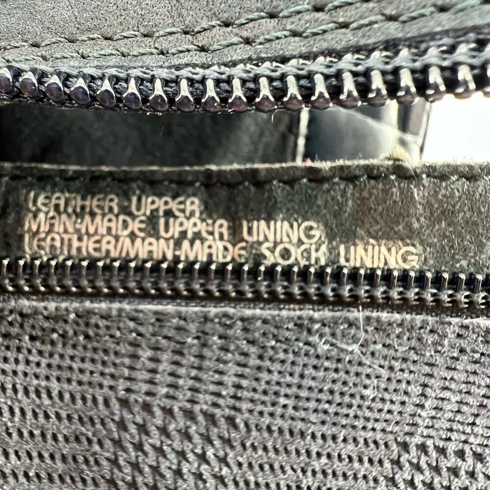 Earth Jordan Zip Ankle Boots Womens Size 9 B navy blue Burnished Suede Leather - Image 6